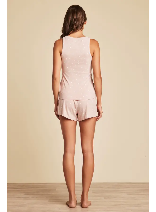 Ultra Soft Rib Short & Tank Set Dusty Rose