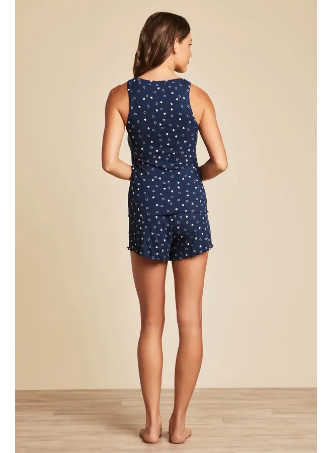 Ultra Soft Rib Short & Tank Set Marine Blue
