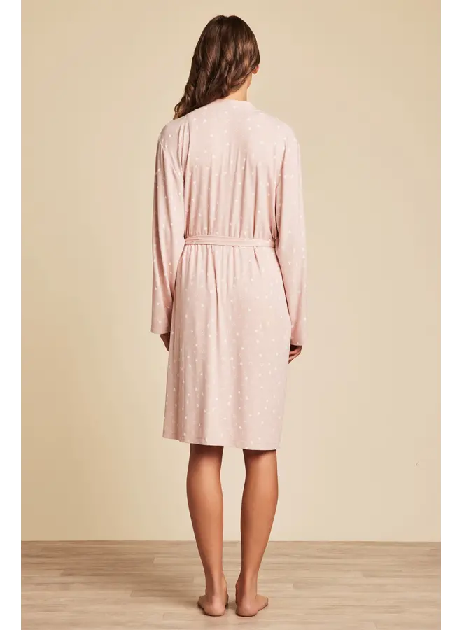 Ultra Soft Rib Robe Dusty Rose
