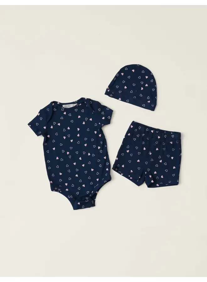 Ultra Soft Rib Baby Set Marine Blue