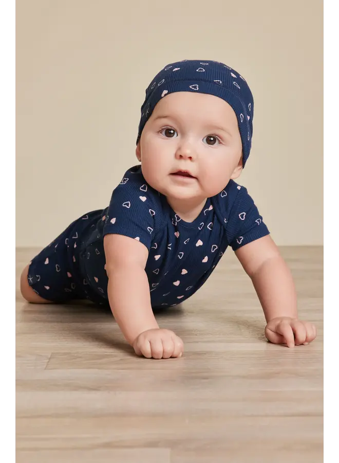 Ultra Soft Rib Baby Set Marine Blue