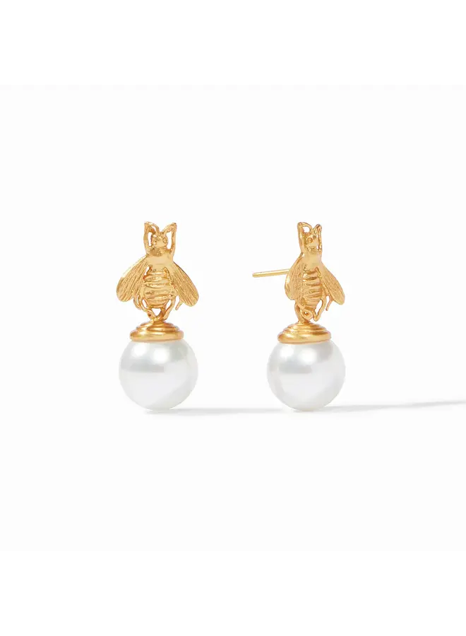 Bee Pearl Drop Earring