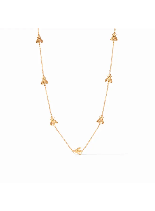 Bee Delicate Station Necklace Gold