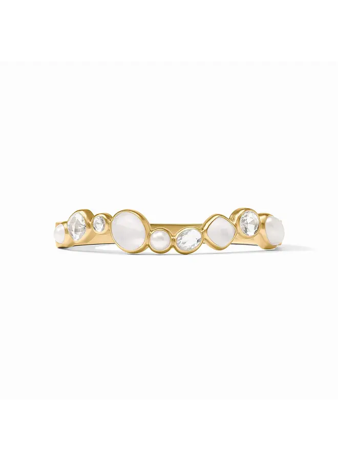 Kaleidoscope Hinge Bangle Iridescent Clear Crystal