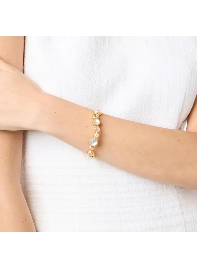 Kaleidoscope Hinge Bangle Iridescent Clear Crystal