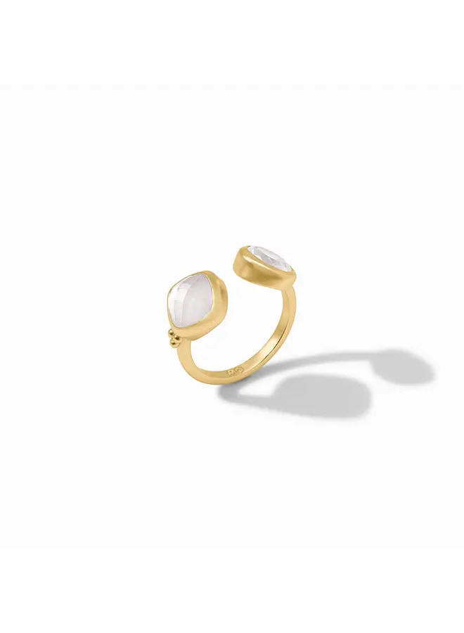 Kaleidoscope Ring Iridescent Clear Crystal