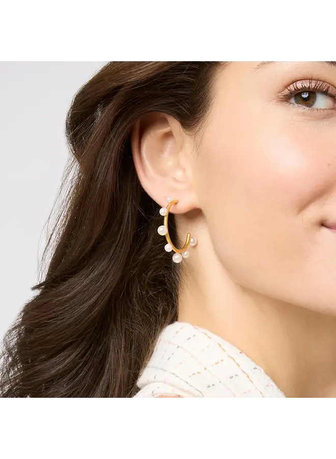 Hydra Stone Hoop Pearl