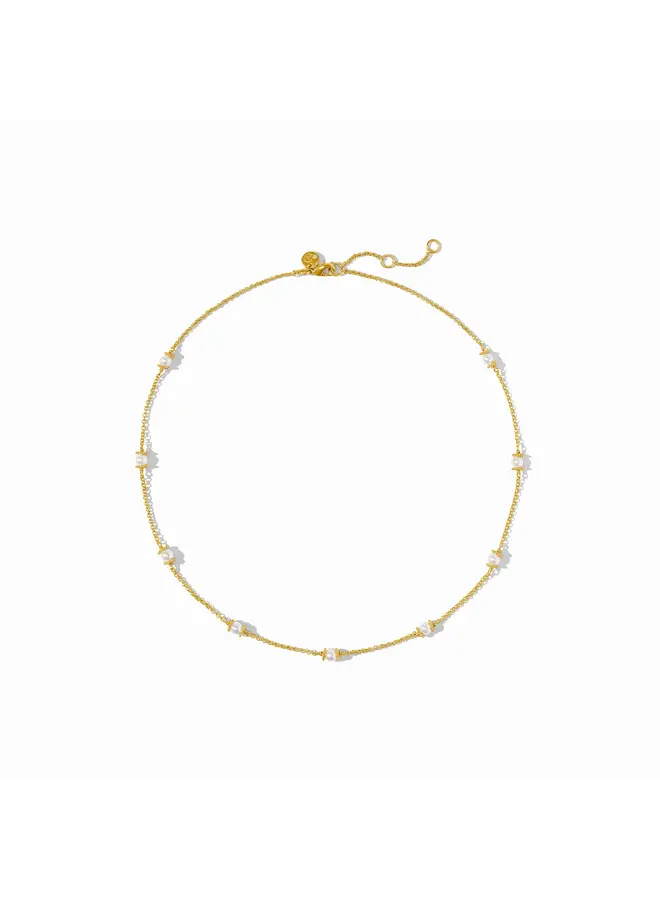 Hydra Delicate Station Necklace Pearl