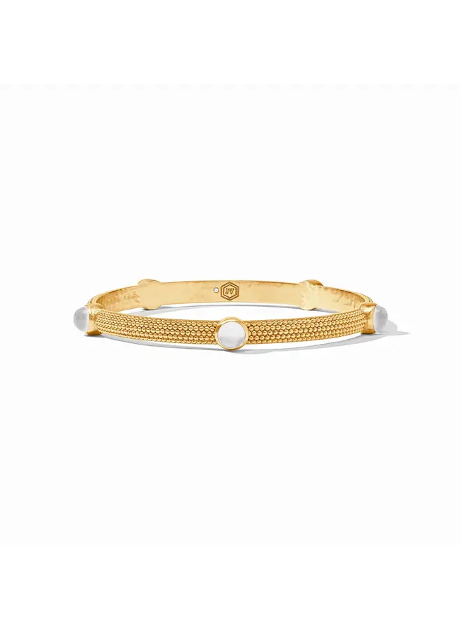 Cabochon Bangle Iridescent Clear Crystal M