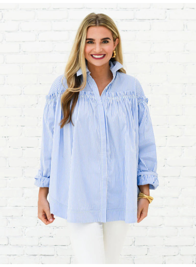 Miriam Top Blue Stripe