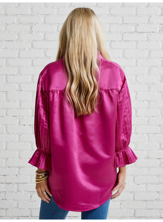 Kimberly Top Pleated Magenta