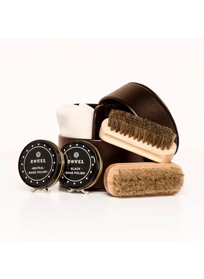 Shoe Shine Kit Brown