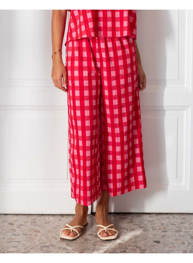 Veranda Cropped Pant Red Buffalo Check