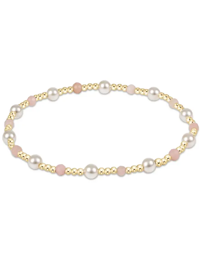 Pearl Sincerity 4mm Gem Bracelet Pink Opal