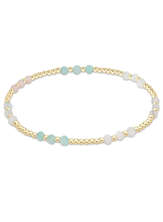 Gemstone Gold Joy Pattern 3mm Bead Bracelet Hot Mess SS25