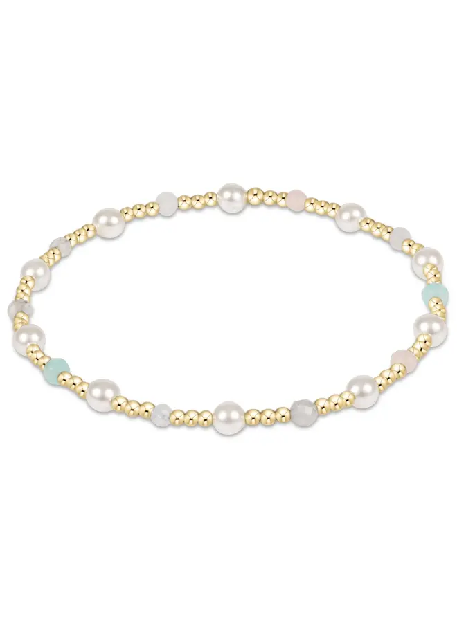 Pearl Sincerity Pattern 4mm Bead Bracelet Hot Mess SS25