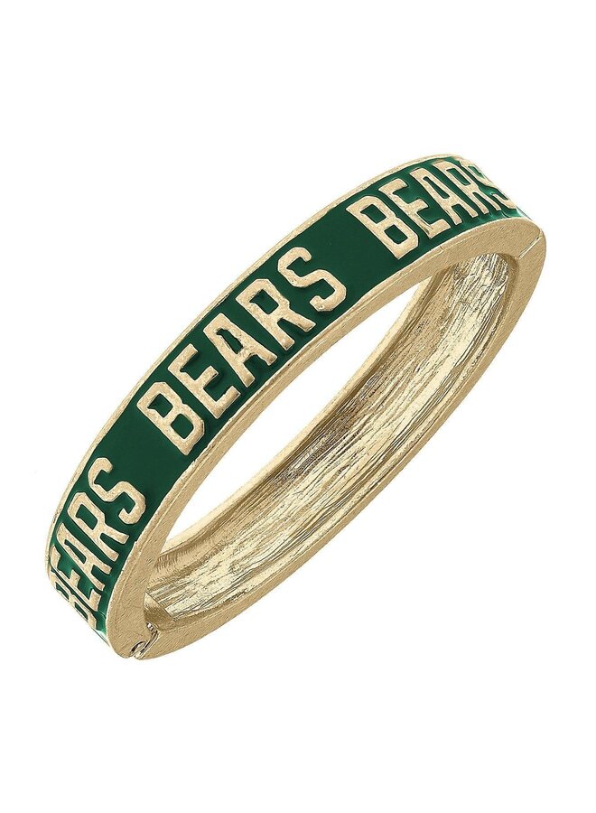 Baylor Bears Enamel Hinge Bangle Green