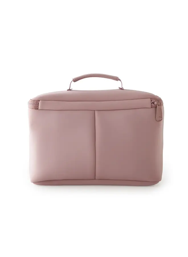 Large Train Case Neoprene Mauve with Stone