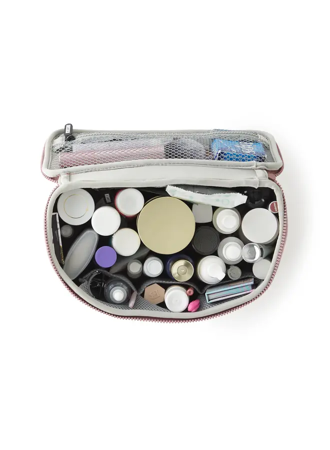 Large Train Case Neoprene Mauve with Stone