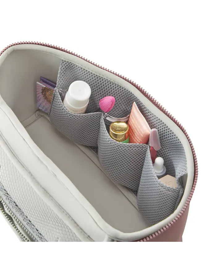 Large Train Case Neoprene Mauve with Stone