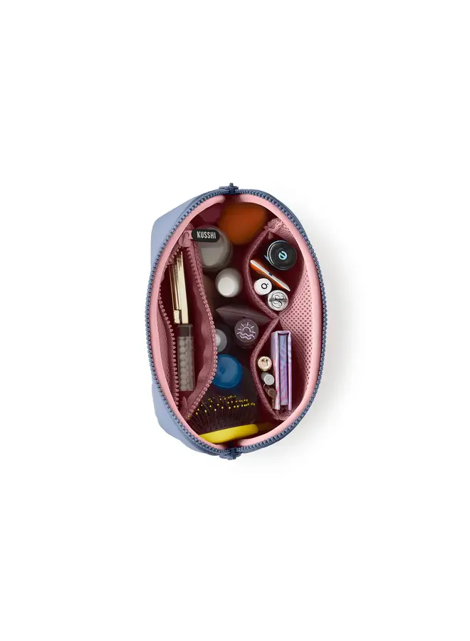 Makeup Bag Neoprene Pearl Blue/Sand Pink