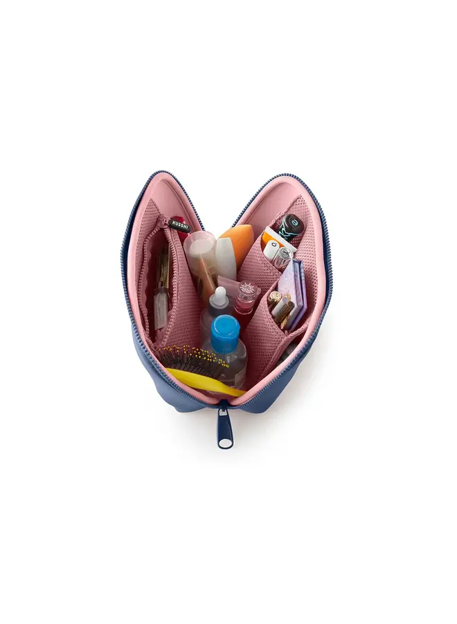 Makeup Bag Neoprene Pearl Blue/Sand Pink