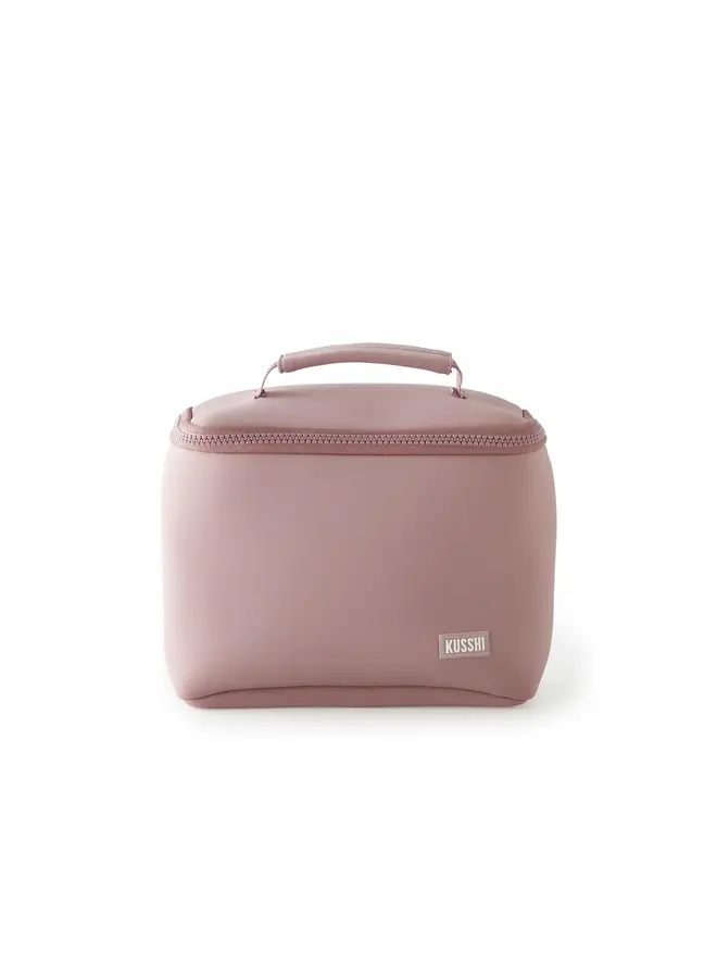 Small Train Case Neoprene Mauve with Stone