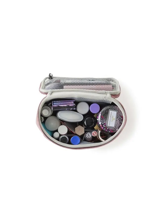 Small Train Case Neoprene Mauve with Stone