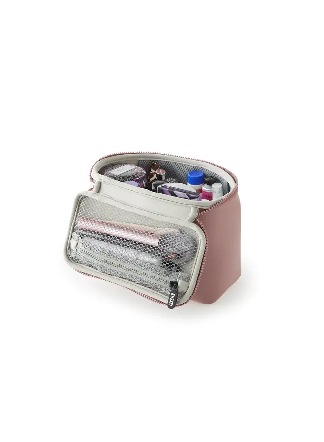 Small Train Case Neoprene Mauve with Stone