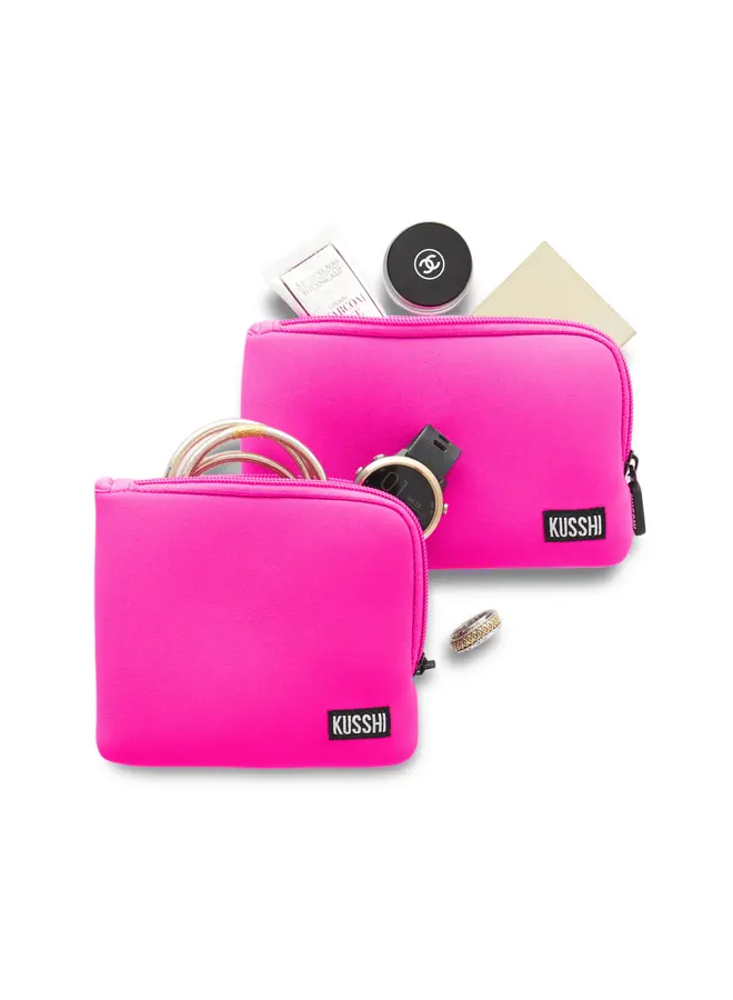 On the Go Pouch Set Hot Pink