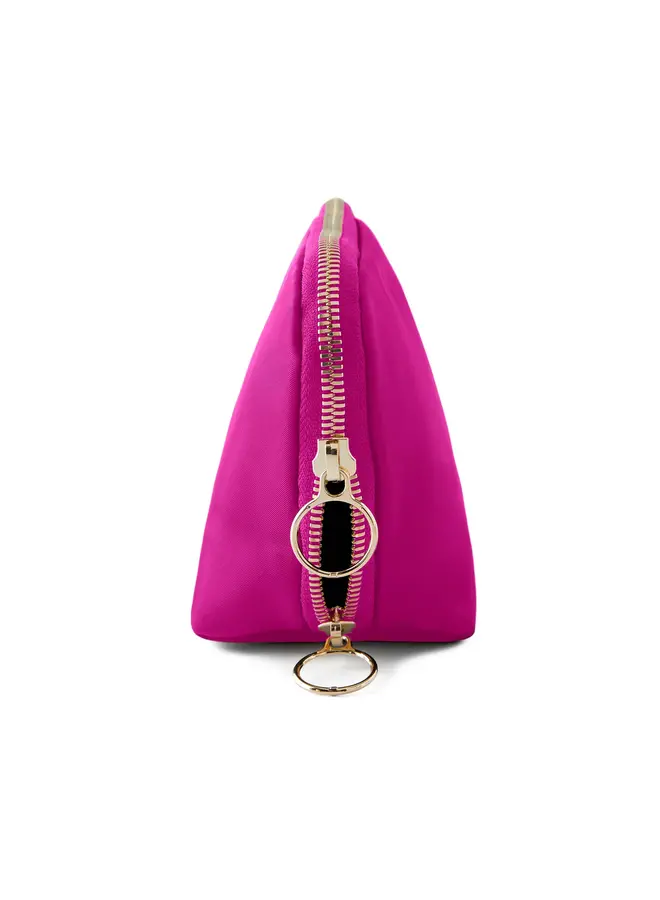 Everyday Makeup Bag Raspberry Punch with Blue