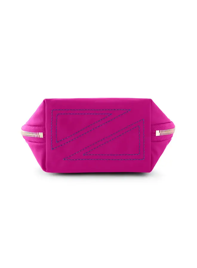 Everyday Makeup Bag Raspberry Punch with Blue