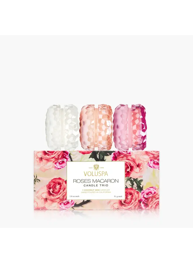 Roses Macaron Trio