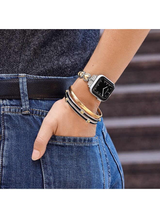 Pretty Tough Two Tone Heart Watch Band