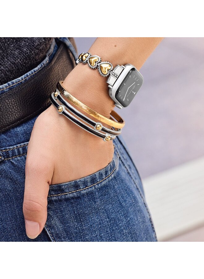 Pretty Tough Two Tone Heart Watch Band