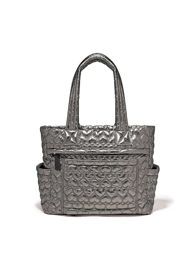 Kameron Metallic Utility Tote Pewter