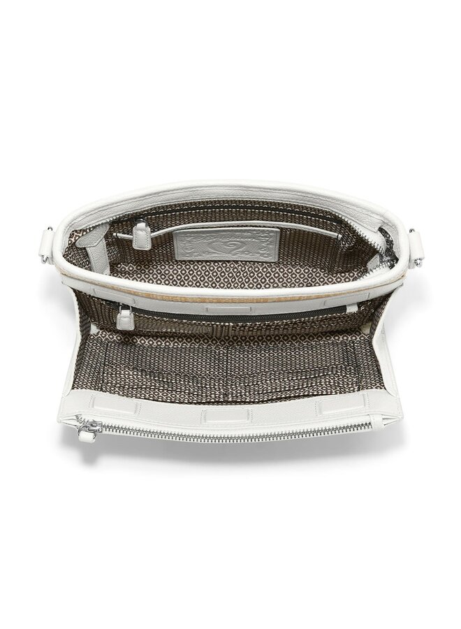 Jordyn Straw Cross Body Organizer White