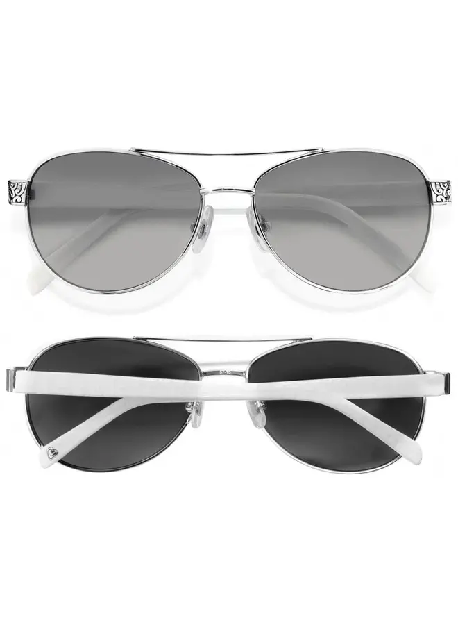 Sugar Shack Sunglasses White/Silver