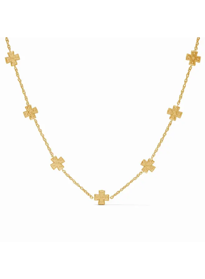 Canterbury Delicate Station Necklace Gold