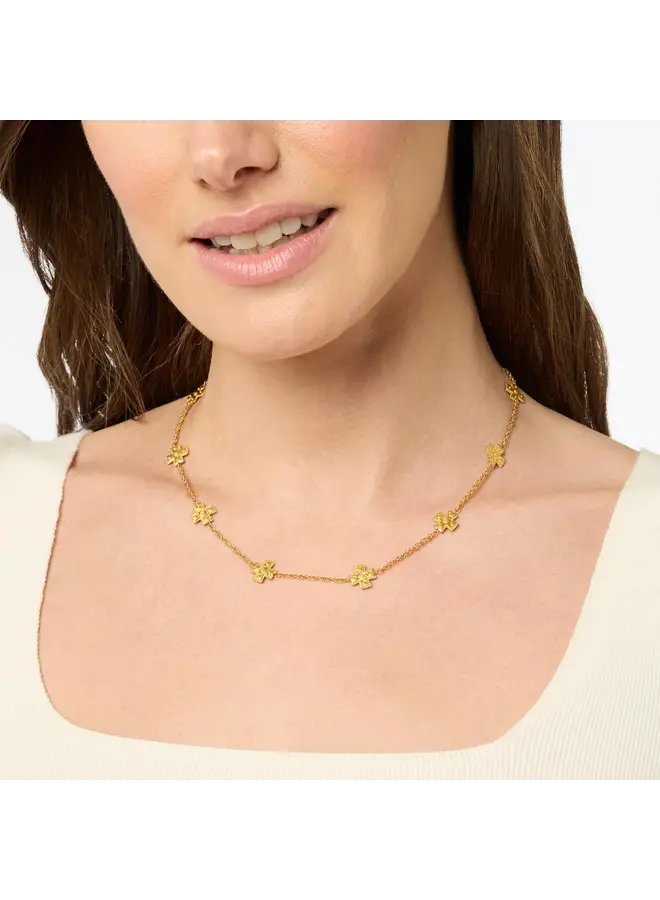 Canterbury Delicate Station Necklace Gold