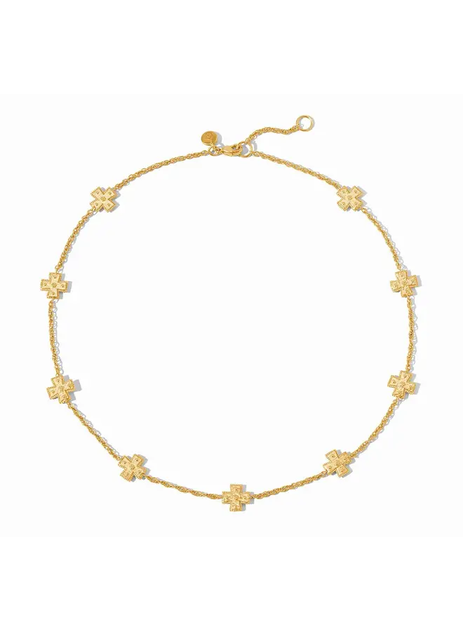 Canterbury Delicate Station Necklace Gold