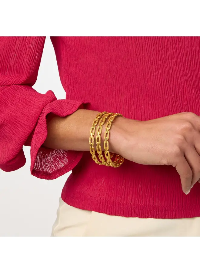 Cheval Paperclip Bangle Gold Small