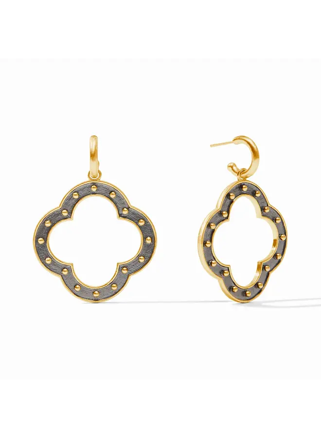 SoHo Statement Hoop & Charm Earring Mixed Metal
