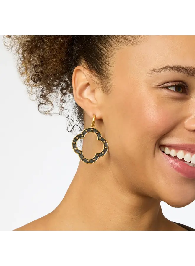 SoHo Statement Hoop & Charm Earring Mixed Metal