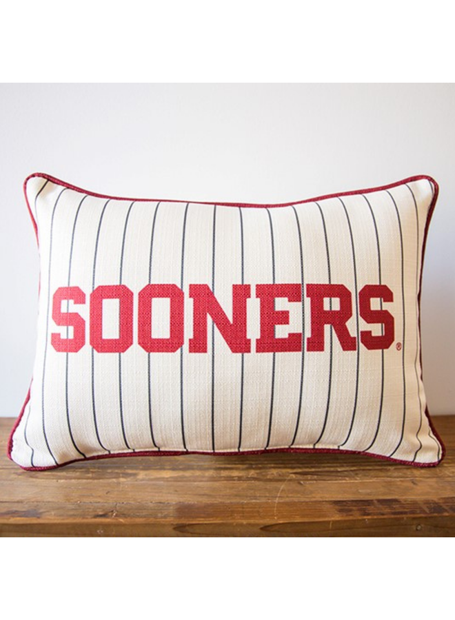 Collegiate Pillow Sooners Pinstripe