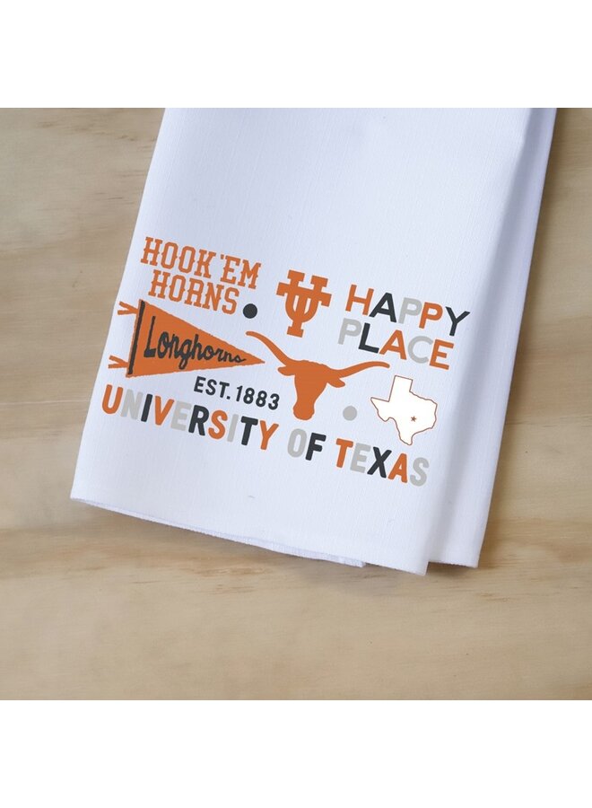 Texas Collegiate Cluster Tea Towel