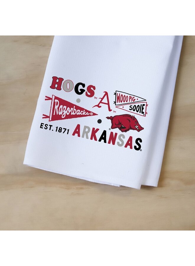 Arkansas Collegiate Cluster Tea Towel