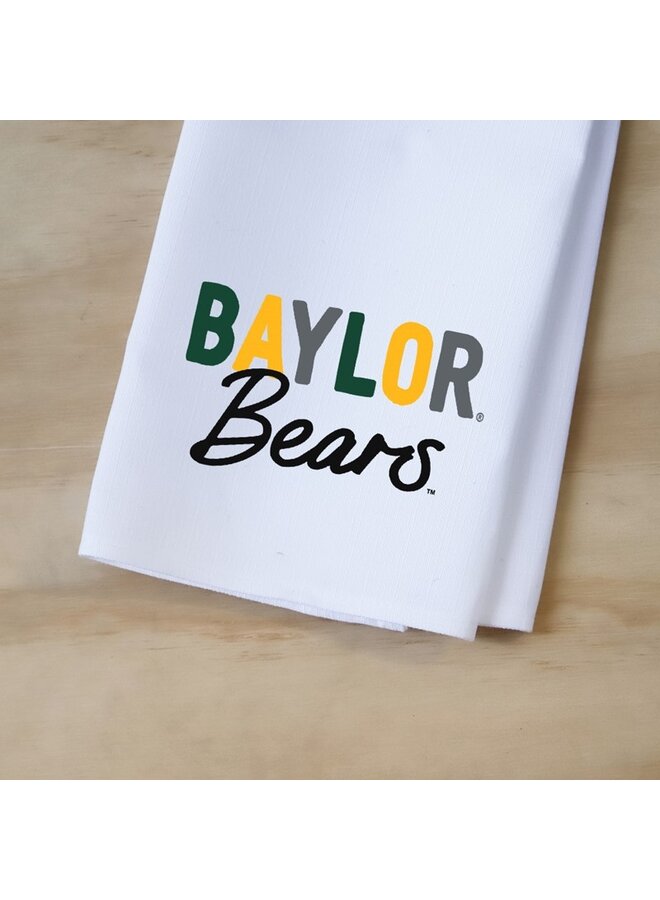 Baylor Collegiate Tones Tea Towel