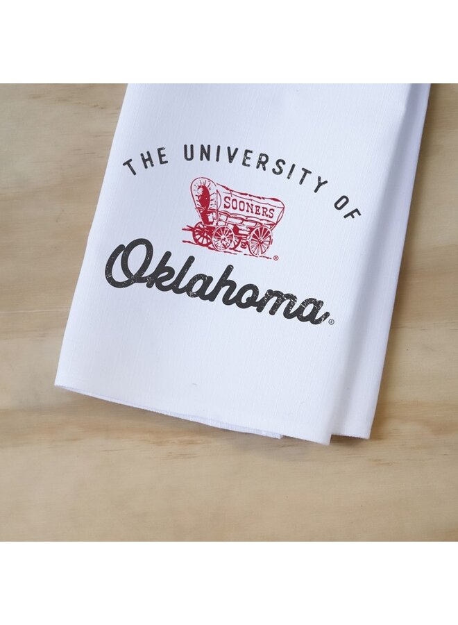 Vintage University of Oklahoma Tea Towel
