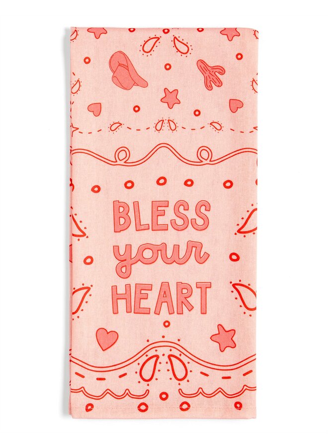 Bless Your Heart Western Tea Towel